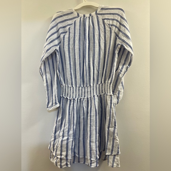 5. Rails Jasmine Azure Stripe Linen Tiered Dress - Picture 4 of 12